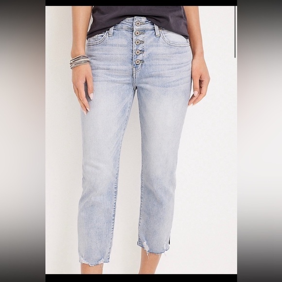 Kancan High Rise Straight Crop Jeans Women’s Size 32x25 NEW - Picture 2 of 8